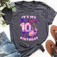 10Th Birthday Girl 10 Years Painting Art Number 10 Bella Canvas T-shirt Heather Dark Grey