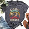 1St Grade Level Complete Graduation Class 2024 Boys Gamer Bella Canvas T-shirt Heather Dark Grey