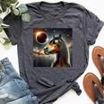 2024 Solar Eclipse Horse Wearing Glasses Totality Bella Canvas T-shirt Heather Dark Grey