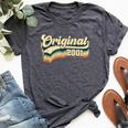 23Rd Birthday Original Vintage Born In 2001 Bella Canvas T-shirt Heather Dark Grey