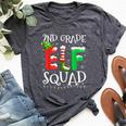 2Nd Grade Elf Squad Teacher Christmas Students Bella Canvas T-shirt Heather Dark Grey