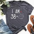 I Am 38 Plus 1 Middle Finger For A 39Th Birthday For Women Bella Canvas T-shirt Heather Dark Grey