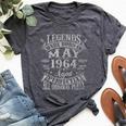 60 Years Old Legends May 1964 60Th Birthday Women Bella Canvas T-shirt Heather Dark Grey