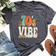 70'S Vibe Costume 70S Party Outfit Groovy Hippie Peace Retro Bella Canvas T-shirt Heather Dark Grey