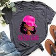 African American Afro Blessed To Be Called Mom Bella Canvas T-shirt Heather Dark Grey