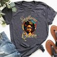 Afro Girl Sagittarius Queen Are Born In November To December Bella Canvas T-shirt Heather Dark Grey