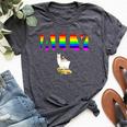 Ally Pride Lgbtq Equality Rainbow Lesbian Gay Transgender Bella Canvas T-shirt Heather Dark Grey