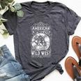 American Cowboys Vintage Graphic Wild West Cowboys Bella Canvas T-shirt Heather Dark Grey