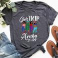 Aruba Girls Trip 2024 Birthday Squad Vacation Party Bella Canvas T-shirt Heather Dark Grey