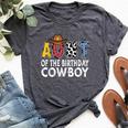 Aunt 1St Birthday Cowboy Western Aunt Birthday Boy Bella Canvas T-shirt Heather Dark Grey