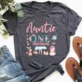Auntie Of The 1St Birthday Girl Auntie In Onderland Family Bella Canvas T-shirt Heather Dark Grey