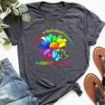 Autism Awareness Accept Understand Love Asd Sunflower Women Bella Canvas T-shirt Heather Dark Grey