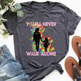 Autism Awareness Support Mom And Daughter You'll Never Walk Bella Canvas T-shirt Heather Dark Grey