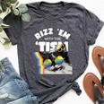 Autism Rizz Em With The Tism Meme Autistic Cat Rainbow Bella Canvas T-shirt Heather Dark Grey