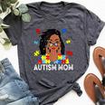 Autism Mom African American Loc'd Autism Awareness Bella Canvas T-shirt Heather Dark Grey
