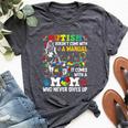 Autism Mom Doesn't Come With A Manual Autism Awareness Bella Canvas T-shirt Heather Dark Grey