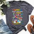 Autism Mom Doesn't Come With A Manual Autism Awareness Women Bella Canvas T-shirt Heather Dark Grey