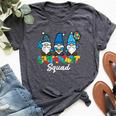 Autism Support Squad Gnomes Awareness Matching Kid Bella Canvas T-shirt Heather Dark Grey