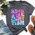 Be In Awe Of My 'Tism Autism Awareness Groovy Tie Dye Bella Canvas T-shirt Heather Dark Grey
