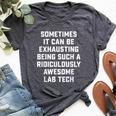 Awesome Lab Tech Sarcastic Saying Inspired Office Bella Canvas T-shirt Heather Dark Grey