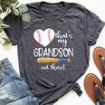 Baseball Grandma Thats My Grandson Out There Women Bella Canvas T-shirt Heather Dark Grey