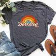 Berkeley California Ca Vintage Rainbow Retro 70S Bella Canvas T-shirt Heather Dark Grey