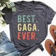 Best Gaga Ever Family Retro Vintage Grandma Bella Canvas T-shirt Heather Dark Grey