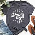 Best Mama Ever Modern Calligraphy Font Mother's Day Mama Bella Canvas T-shirt Heather Dark Grey