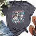 Best Sibling Baby Shower Girls Promoted To Big Sister Bella Canvas T-shirt Heather Dark Grey