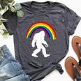 Bigfoot Graffiti Rainbow Sasquatch Tagger Bella Canvas T-shirt Heather Dark Grey