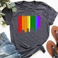 Birmingham Alabama Lgbtq Gay Pride Rainbow Skyline Bella Canvas T-shirt Heather Dark Grey