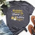 Birthday Squad Shoes Stepping With The Birthday Queen Bella Canvas T-shirt Heather Dark Grey