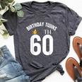 Birthday Twins 60Th 60 Years Old Brother Sister Twin Family Bella Canvas T-shirt Heather Dark Grey