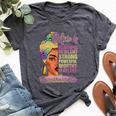 Black Mom Queen Melanin Afro African Mama Bella Canvas T-shirt Heather Dark Grey
