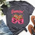 Black Nails Zodiac Birthday Gemini Queen Bella Canvas T-shirt Heather Dark Grey
