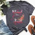 Blessed To Be Called Aunt Cute Flower Happy Bella Canvas T-shirt Heather Dark Grey
