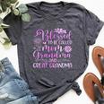 Blessed To Be Called Mom Grandma And Great Grandma Flower Bella Canvas T-shirt Heather Dark Grey
