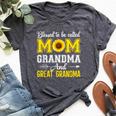 Blessed To Be Called Mom And Grandma Sunflower Bella Canvas T-shirt Heather Dark Grey