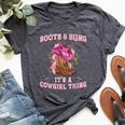 Boots And Bling Its A Cowgirl Thing Cute Love Country Girls Bella Canvas T-shirt Heather Dark Grey