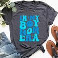 In My Boy Mom Era Retro Groovy Mom Life Happy Mother's Day Bella Canvas T-shirt Heather Dark Grey