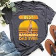 Boys Best Kangaroo Dad Ever Father's Day Kangaroo Bella Canvas T-shirt Heather Dark Grey