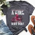 Braap Like A Girl And Never Underestimate Girl A Dirt Biker Bella Canvas T-shirt Heather Dark Grey