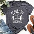 My Brain Is 80 Percent Song Lyrics Vintage Music Lover Bella Canvas T-shirt Heather Dark Grey