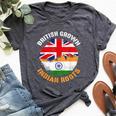 British Grown Indian Roots Vintage Flags For Women Bella Canvas T-shirt Heather Dark Grey
