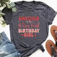 Brother Of The Berry First Birthday Girl Strawberry Family Bella Canvas T-shirt Heather Dark Grey