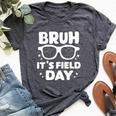 Bruh It's Filed Day Field Trip Boys Girls Sunglasses Fun Day Bella Canvas T-shirt Heather Dark Grey