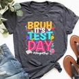 Bruh It’S Test Day You Got This Testing Day Teacher Students Bella Canvas T-shirt Heather Dark Grey