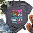 Burnouts Or Bows Nana Loves You Gender Reveal Party Baby Bella Canvas T-shirt Heather Dark Grey