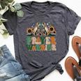 Camo Heels Prayer Warrior Faith God Christian Womens Bella Canvas T-shirt Heather Dark Grey