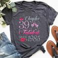 Chapter 39 Fabulous Since 1985 39Th Birthday For Women Bella Canvas T-shirt Heather Dark Grey